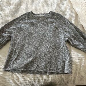 Madewell Cozy Gray Knit short sleeved Sweater